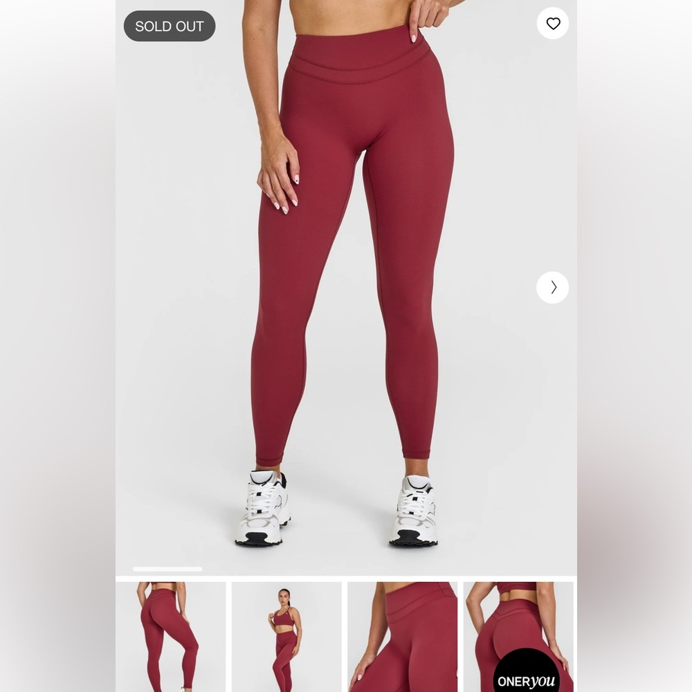 Red High-Waisted Leggings